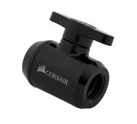 Corsair Hydro X Series, XF Válvula de Bola (Las Roscas de BSPP G1/4", Latón Sólido Durabilidad, Sello en Dos Fases, Acabado, Optimizado para Grandes Caudales),Talla única, Negro