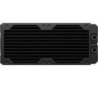CORSAIR Hydro X Series XR5 240mm V2 Radiador de Refrigeración Líquida - Compatible con iCUE Link - 2 Soportes de Ventilador de 120 mm - Placas de protección de Tornillo - Roscas G1/4" - Negro