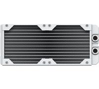 CORSAIR Hydro X Series XR5 240mm V2 Radiador de Refrigeración Líquida - Compatible con iCUE Link - 2 Soportes de Ventilador de 120 mm - Placas de protección de Tornillo - Roscas G1/4" - Blanco
