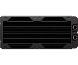 CORSAIR Hydro X Series XR7 240mm V2 Radiador de Refrigeración Líquida - Compatible con iCUE Link - 2 Soportes de Ventilador de 120 mm - Placas de protección de Tornillo - Roscas G1/4" - Negro