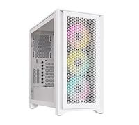 Corsair iCUE 4000D RGB Airflow Cristal Templado USB 3.2 Blanca