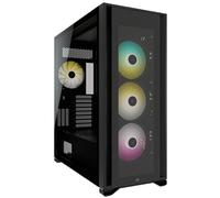 Corsair iCUE 7000X RGB Chasis para PC Inteligente ATX Full-Tower, Tres Paneles de Cristal Templado, Cuatro Ventiladores RGB de 140 mm Incluidos, Espacioso Interior, Negro