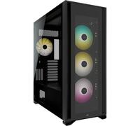 Corsair iCUE 7000X RGB Chasis para PC Inteligente ATX Full-Tower, Tres Paneles de Cristal Templado, Cuatro Ventiladores RGB de 140 mm Incluidos, Espacioso Interior, Negro