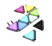 Corsair iCUE LC100 - Paneles de iluminación de Acento - Mini triángulo - Kit de expansión de Azulejos 9X (81 LED RGB con difusión de luz, fijación magnética Simple) Transparente