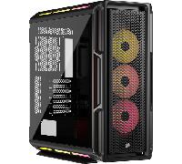 CORSAIR iCUE Link 5000T LX RGB Caja Mid-Tower ATX para PC - 3 Ventiladores LX120 RGB preinstalados, Tiras de luz Aurora integradas, Interior Espacioso, hub de Sistema iCUE Link Incluido - Negro
