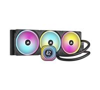 CORSAIR iCUE Link H170i Refrigerador Líquido LCD para CPU - 420mm AIO - Ventiladores QX140 RGB - Pantalla LCD IPS de 2.1" - Se Adapta a Intel LGA 1700, AMD AM5 - iCUE Link Hub Incluido - Negro