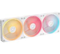 CORSAIR iCUE Link LX120-R RGB 120mm Ventilador Inverso PWM - Kit de Triple Ventilador - Bajo Nivel de Ruido, Cojinete de Cúpula Magnética, Lazos de Luz Duales, Tornillos QuikTurn™, Cero RPM - Blanco