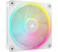 Corsair iCUE Link LX120 RGB 120 mm PWM Ventilador Paquete Sencillo - Lazos de Luz Duales - Requiere Hub de Sistema iCUE Link (Se Vende por Separado) - Tecnología Corsair AirGuide - Blanco
