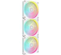 Corsair iCUE Link LX120 RGB 120 mm PWM Ventiladores Paquete Triple - Lazos de Luz Duales - Incluye Hub de Sistema iCUE Link - Tecnología Corsair AirGuide - Blanco