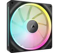 CORSAIR iCUE Link LX140 RGB 140 mm PWM Ventilador Paquete Sencillo - Lazos de Luz Duales - Requiere Hub de Sistema iCUE Link (Se Vende por Separado) - Tecnología CORSAIR AirGuide - Negro