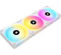 Corsair iCUE Link QX120 RGB 120mm de Cúpula Magnética Ventiladores de Triple Kit de Inicio con Concentrador de Sistema iCUE Link - Blanco