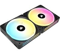 Corsair iCUE Link QX140 RGB 140mm de Cúpula Magnética Ventiladores de Doble Kit de Inicio con Concentrador de Sistema iCUE Link - Negro
