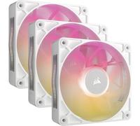 CORSAIR iCUE Link RX120 MAX RGB 120 mm PWM Ventilador Gruesos con iCUE Link System Hub - Alta Presión Estática - Rodamiento Magnético de Cúpula - Paquete Triple - Blanco