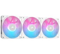 CORSAIR iCUE Link RX120 Ventiladores PWM RGB de 120 mm con iCUE Link System Hub - Rodamiento de Cúpula Magnética - Paquete Triple - Blanco