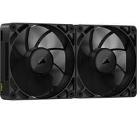 CORSAIR iCUE Link RX140 MAX 140 mm PWM Ventilador Gruesos con iCUE Link System Hub - Alta Presión Estática - Polímero de Cristal Líquido - Rodamiento Magnético de Cúpula - Pack Doble - Negro