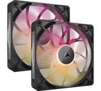 Corsair iCUE LINK RX140 MAX RGB Pack Dual Ventilador Suplementario PWM 140mm Negro
