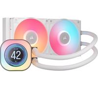 CORSAIR iCUE Link Titan 240 RX LCD Refrigeración Líquida de CPU - Motor de Refrigeración FlowDrive - Intel LGA 1851/1700, AMD AM5/AM4 - 2X RX120 RGB Ventiladores - iCUE Link Hub Incluido - Blanco