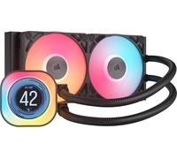 CORSAIR iCUE Link Titan 240 RX LCD Refrigeración Líquida de CPU - Motor de Refrigeración FlowDrive - Intel LGA 1851/1700, AMD AM5/AM4 - 2X RX120 RGB Ventiladores - iCUE Link Hub Incluido - Negro