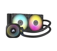 CORSAIR iCUE Link Titan 240 RX Refrigerador Líquido RGB para CPU - 240mm AIO - 2X RX120 Ventiladores RGB Incluidos - Compatible con Intel LGA 1851/1700, AMD AM5/AM4 - Hub iCUE Link Incluido - Negro