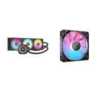 CORSAIR iCUE LINK TITAN 360 RX Refrigerador Líquido RGB Para CPU + iCUE Link RX120 RGB Ventilador PWM de 120 mm Paquete
