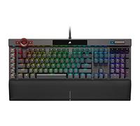 Corsair K100 RGB Teclado Gaming (Switches mecánicos Cherry MX Speed: Rápido y Muy Preciso, Teclas de Doble Inyección PBT, Integración Elgato Stream Deck) AZERTY, Negro