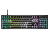 Corsair K55 CORE RGB Membrana Teclado para juegos con cable - Interruptores silenciosos y sensibles - Resistencia a derrames - RGB de diez zonas - Teclas multimedia - Compatible con iCUE - QWERTY NA -