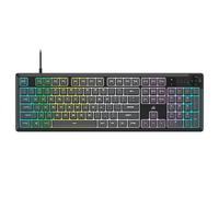 CORSAIR K55 Core RGB Membrane Wired Gaming Keyboard - Quiet, Responsive Switches - Spill Resistance - Ten-Zone RGB - Media Keys - iCUE Compatible - QWERTY NA - PC, Mac - Gray
