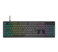 Corsair K55 Core RGB - Teclado Gaming con Membrana Cableada - Interruptor silencioso y Sensible - Resistencia a Salpicaduras - Diez Zonas RGB - Compatible con iCUE - QWERTY IT - PC, Mac - Negro