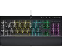 Corsair K55 RGB Pro Membrana Teclado para Juegos con Cable, IP42, Resistente al Polvo y a los derrames, 6 Teclas Macro con integración Elgato, Compatible con iCUE, QWERTY UK, PC, Mac, Xbox, Color