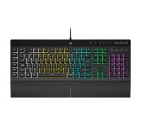 Corsair K55 RGB PRO Teclado para Juegos con Teclas de Membrana, Retroiluminación RGB Dinámica, 6 Teclas Macro con Integración el Software Elgato, Resistencia al Polvo y los Derrames, QWERTY, Negro