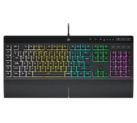 Corsair K55 RGB PRO Teclado para Juegos con Teclas de Membrana, Retroiluminación RGB Dinámica, 6 Teclas Macro con Integración el Software Elgato, Resistencia al Polvo y los Derrames, QWERTY, Negro
