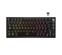 Corsair K65 Plus - Teclado mecánico inalámbrico 75% RGB para Juegos, Interruptor táctil MLX Fusion prelubricado, Doble Capa, silenciador de Doble Capa, Teclas PBT QWERTY UK, Color Negro