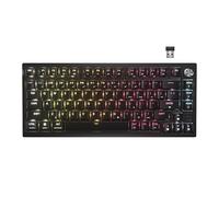 CORSAIR K65 PLUS WIRELESS 75% RGB Teclado mecánico para juegos intercambiable en caliente - Conmutadores táctiles pre-lubricados CORSAIR MLX Fusion - Dos capas de amortiguación de ruido - Teclas PBT -
