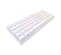 Corsair K65 RGB MINI 60% Teclado Mecánico con Cable para Juegos - Interruptores CHERRY MX ROJO - Teclados PBT Double-Shot - Compatible con iCUE - QWERTY ES - PC, Mac, Xbox - Blanco