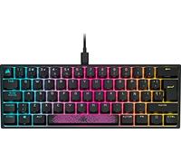 Corsair K65 RGB MINI 60% Teclado Mecánico con Cable para Juegos - Interruptores CHERRY MX ROJO - Teclados PBT Double-Shot - Compatible con iCUE - QWERTY ES - PC, Mac, Xbox - Negro