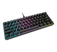 Corsair K65 RGB Mini 60% Teclado mecánico para Juegos (iluminación RGB Personalizable de Teclas Individuales, Teclas Cherry MX Speed, Teclas PBT de Doble Disparo, tecnología AXON) QWERTZ, Negro