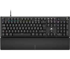Corsair K70 Core RGB Teclado mecánico de Juego con reposamuñecas - Teclas lineales prelubricadas MLX Red - Amortiguación del Sonido - Compatible con iCUE - AZERTY FR Layout - Negro