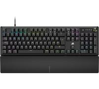 Corsair K70 Core RGB Teclado para Juegos con Cable mecánico con Palmrest - Interruptores lineales Rojos pre-lubed MLX, SOCD, ABS Teclas pintadas, Silenciación de Ruido, Dial de Control de Medios