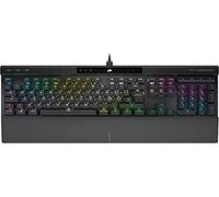 Corsair K70 RGB PRO Teclado mecánico para juegos con cable (Switch CHERRY MX RGB rojo, 8000 Hz Hyper-polling, teclado de policarbonato, reposamuñecas suave al tacto) QWERTY, IT - Negro