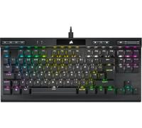 Corsair K70 RGB TKL CHAMPION SERIES Teclado para Juegos con Cable Mecánico-Óptico sin Teclas - Interruptores OPX - Teclados PBT Double-Shot - Compatible con iCUE - QWERTY ES - Negro