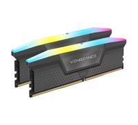 CORSAIR Vengeance RGB RS DDR5 RAM 32GB (2x16GB) hasta 5200MHz CL40-40-40-77 1.25V AMD Expo & Intel XMP 3.0 Memoria de Ordenador de Sobremesa - Gris (CMG32GX5M2B5200Z40)
