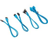 Corsair - Kit de Extensión del Panel Frontal (panel delantero con Cables blindados Premium, 30 cm), Azul
