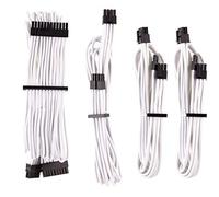 Corsair - Kit de Inicio (Cables de alimentación interna, Male connector/Female connector, Derecho, Derecho), Blanco