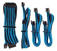 Corsair - Kit de Inicio (Cables para alimentadores protegidos de Forma Individual con Revestimiento Type 4 Gen 4 Corsair Premium), Azul/Negro