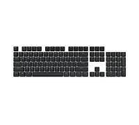 Corsair Kit de modificación de teclas PBT Double-Shot Pro, teclas PBT Double Shot, negro ónix, fondo estándar, superficie texturizada, paredes de 1,5 mm de grosor, amortiguadores con junta tórica