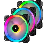 Corsair LL120 RGB, Ventilador de PC (120 mm, Doble Halo RGB LED PWM), 3 x 120 mm, Negro RGB