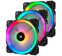 Corsair LL120 RGB, Ventilador de PC (120 mm, Doble Halo RGB LED PWM), 3 x 120 mm, Negro RGB