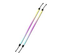 Corsair LS430 Aurora Tiras de Luz RGB 430mm - 2X Tiras de LED RGB Magnéticas Difusas - Cabezal +5V ARGB o Controlador iCUE - Cable Adaptador ARGB a iCUE de 3 Patillas Incluido