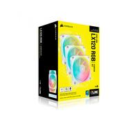 Corsair LX120 RGB Blanco (Pack de 3) - Ventilador 120mm