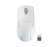 Corsair M75 Wireless RGB Ratón para Juegos Ligero FPS - 26.000 PPP - Botones Laterales Intercambiables - Compatible con iCUE - PC - Blanco